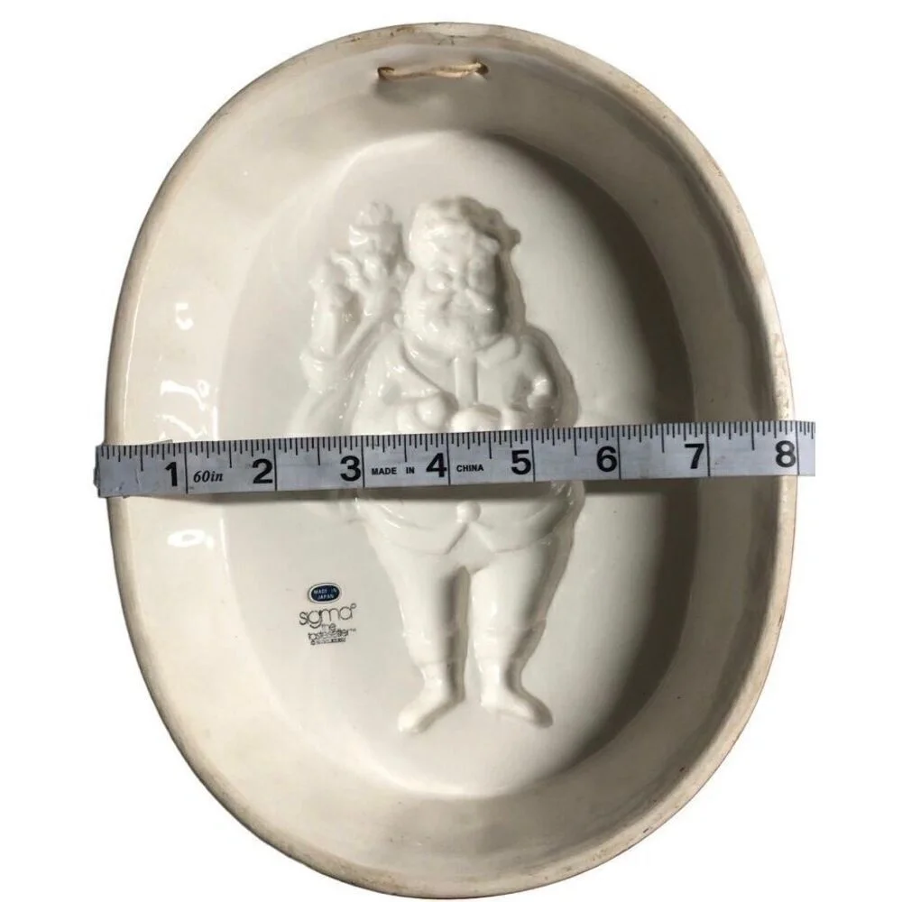 Vintage Santa‎ Christmas SIGMA TASTE SETTER Ceramic Mold Box Made in Japan